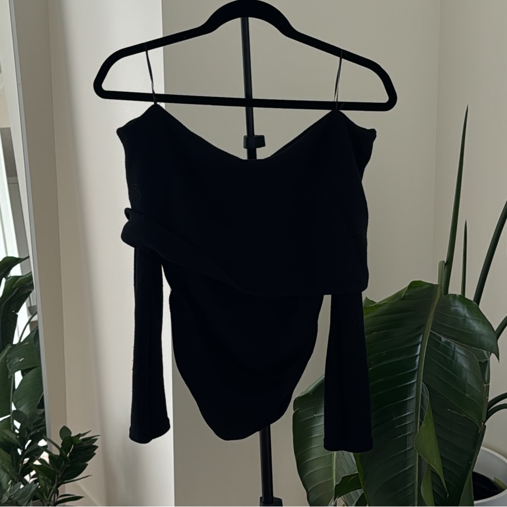 Zara Black Off the Shoulder Top